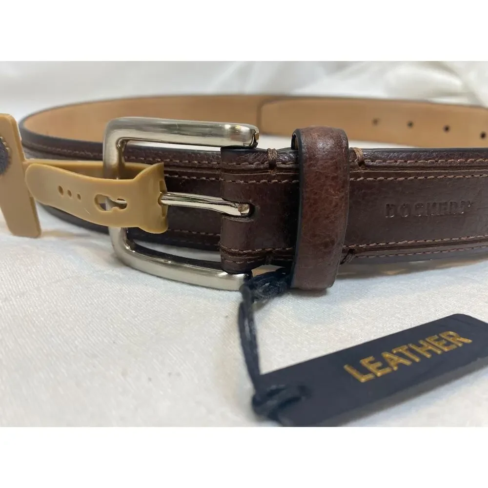 Dockers Brown Leather Belt Men's Sz L 38-40 NWT